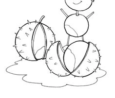 Autumn chestnuts coloring book Autumn chestnuts coloring book